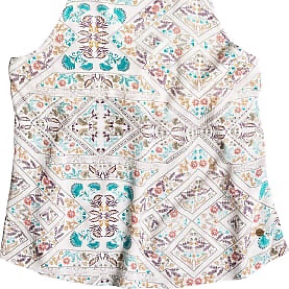 Roxy White Floral Halter Top - Picture 2 of 2